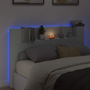 Hovedgærde kabinet med LED med hylde Hvid 160 x 16,5 x 103,5 cm