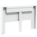 Hovedgærde kabinet med LED med hylde Hvid 160 x 16,5 x 103,5 cm
