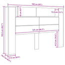 Hovedgærde kabinet med LED Artisan Eg 160 x 16,5 x 103,5 cm