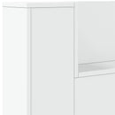 Hovedgærde kabinet med LED med hylde Hvid 180 x 16,5 x 103,5 cm