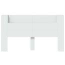 Hovedgærde kabinet med LED med hylde Hvid 180 x 16,5 x 103,5 cm