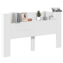 Hovedgærde kabinet med LED med hylde Hvid 180 x 16,5 x 103,5 cm