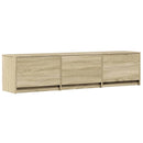 TV-skab med LED Sonoma 165 x 34 x 40 cm Konstrueret træ