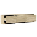 TV-skab med LED Sonoma 165 x 34 x 40 cm Konstrueret træ