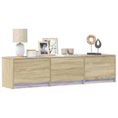 TV-skab med LED Sonoma 165 x 34 x 40 cm Konstrueret træ
