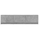 TV-skab med LED Beton 165 x 34 x 40 cm Konstrueret træ