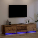 TV-skab med LED Gammelt træ 165 x 34 x 40 cm Konstrueret træ