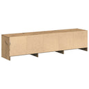 TV-skab med LED Artisan Egetræ 165 x 34 x 40 cm Konstrueret træ