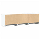 TV-skab med LED Hvid 140 x 34 x 40 cm Konstrueret træ