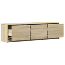 TV-skab med LED Sonoma 140 x 34 x 40 cm Konstrueret træ