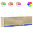 TV-skab med LED Sonoma 140 x 34 x 40 cm Konstrueret træ