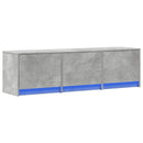 TV-skab med LED Beton 140 x 34 x 40 cm Konstrueret træ