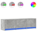 TV-skab med LED Beton 140 x 34 x 40 cm Konstrueret træ