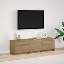 TV-skab med LED Artisan Egetræ 140 x 34 x 40 cm Konstrueret træ