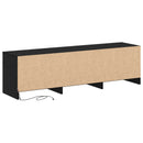 TV-skab med LED Sort eg 140 x 34 x 40 cm Konstrueret træ