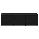 TV-skab med LED Sort eg 140 x 34 x 40 cm Konstrueret træ