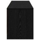 TV-skab med LED Sort eg 140 x 34 x 40 cm Konstrueret træ