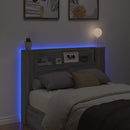 Hovedgærde kabinet med LED Grå Sonoma 140 x 16,5 x 103,5 cm