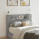 Hovedgærde kabinet med LED Grå Sonoma 140 x 16,5 x 103,5 cm