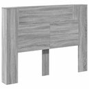 Hovedgærde kabinet med LED Grå Sonoma 140 x 16,5 x 103,5 cm
