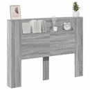 Hovedgærde kabinet med LED Grå Sonoma 140 x 16,5 x 103,5 cm