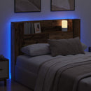 Hovedgærde kabinet med LED Gammelt træ 140 x 16,5 x 103,5 cm