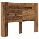 Hovedgærde kabinet med LED Gammelt træ 140 x 16,5 x 103,5 cm