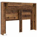 Hovedgærde kabinet med LED Gammelt træ 140 x 16,5 x 103,5 cm