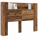 Hovedgærde kabinet med LED Gammelt træ 140 x 16,5 x 103,5 cm