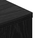 Hovedgærde kabinet med LED Sort Eg 140 x 16,5 x 103,5 cm