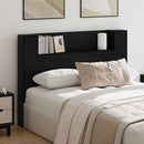 Hovedgærde kabinet med LED Sort Eg 140 x 16,5 x 103,5 cm