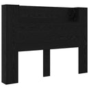 Hovedgærde kabinet med LED Sort Eg 140 x 16,5 x 103,5 cm