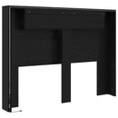 Hovedgærde kabinet med LED Sort Eg 140 x 16,5 x 103,5 cm