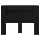 Hovedgærde kabinet med LED Sort Eg 140 x 16,5 x 103,5 cm