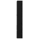 Hovedgærde kabinet med LED Sort Eg 140 x 16,5 x 103,5 cm