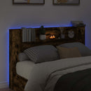 Hovedgærde kabinet med LED Røget Eg 160 x 16,5 x 103,5 cm