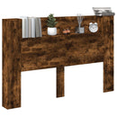 Hovedgærde kabinet med LED Røget Eg 160 x 16,5 x 103,5 cm