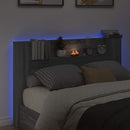 Hovedgærde kabinet med LED Grå Sonoma 160 x 16,5 x 103,5 cm