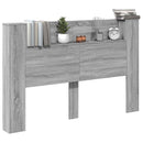 Hovedgærde kabinet med LED Grå Sonoma 160 x 16,5 x 103,5 cm