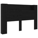 Hovedgærde kabinet med LED Sort Eg 160 x 16,5 x 103,5 cm