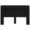 Hovedgærde kabinet med LED Sort Eg 160 x 16,5 x 103,5 cm