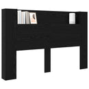 Hovedgærde kabinet med LED Sort Eg 160 x 16,5 x 103,5 cm