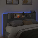 Hovedgærde kabinet med LED Grå Sonoma 180 x 16,5 x 103,5 cm
