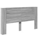 Hovedgærde kabinet med LED Grå Sonoma 180 x 16,5 x 103,5 cm