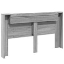 Hovedgærde kabinet med LED Grå Sonoma 180 x 16,5 x 103,5 cm