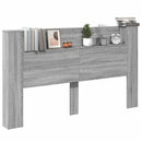 Hovedgærde kabinet med LED Grå Sonoma 180 x 16,5 x 103,5 cm