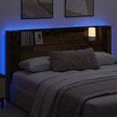 Hovedgærde kabinet med LED Gammelt træ 180 x 16,5 x 103,5 cm