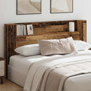 Hovedgærde kabinet med LED Gammelt træ 180 x 16,5 x 103,5 cm
