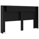 Hovedgærde kabinet med LED Sort Eg 180 x 16,5 x 103,5 cm