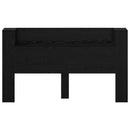 Hovedgærde kabinet med LED Sort Eg 180 x 16,5 x 103,5 cm